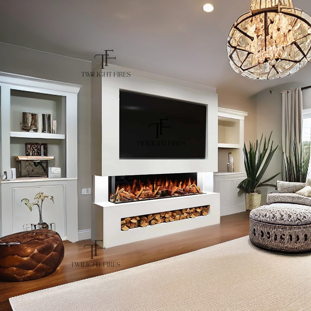 Advance Panoramic 72 Inch 3 Sided HD+Media Wall Electric Fire Insert -  AS1800