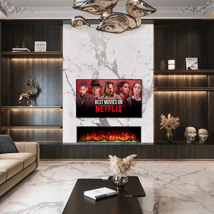Luvelle 3D Panoramic Electric Fire 50 Inch 1/2/3 Sided Media Wall Electric Fire Insert-Twilight Fires