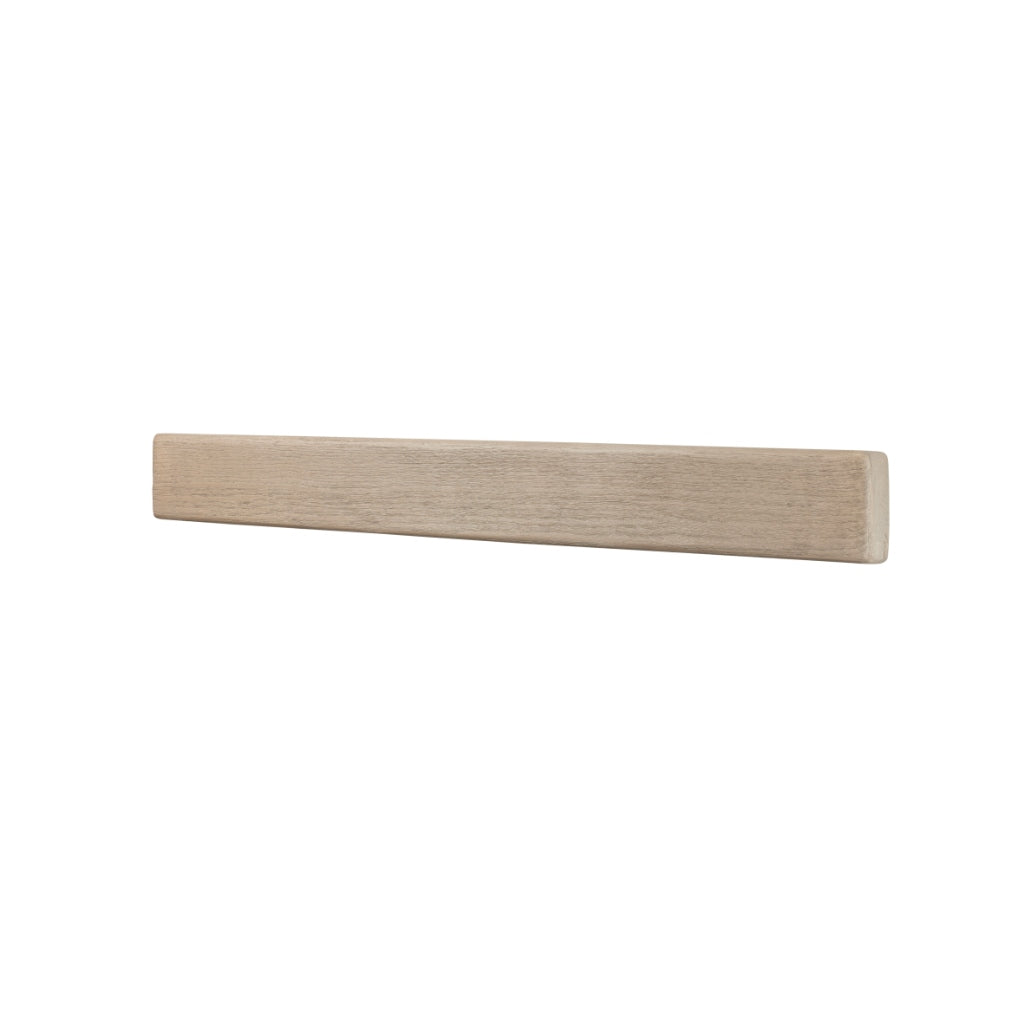 OER Classic 48 inch fireplace beam with a light oak wood-effect finish and a smooth, rectangular design.