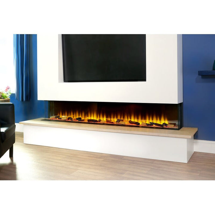 Sahara Electric Inset Media Wall Fire with Remote Control, 81 Inch