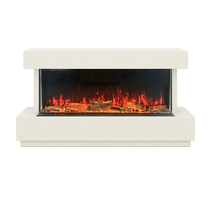 Solace 77 Marble Media Wall Suite with Hestia Electric Fire – Luxury Fireplace-Twilight Fires