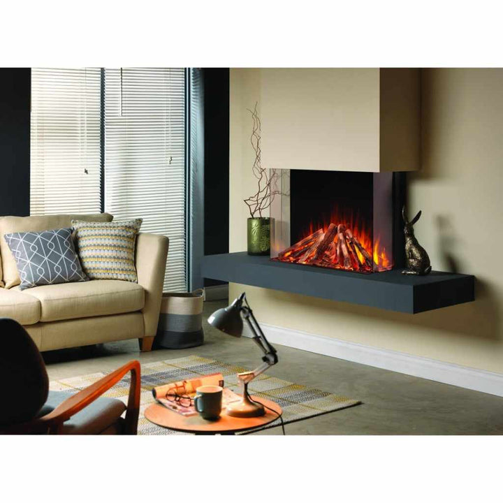 Solution Fires LUX 75 HD 750MM Panoramic Electric Fire - 1/2/3 Sided Media Wall Electric Fire-Twilight Fires