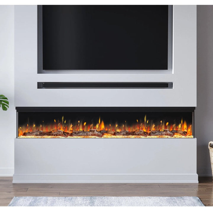 Spectrum Series 72 Inch 3 Sided Panoramic HD+Media Wall Electric Fire Insert