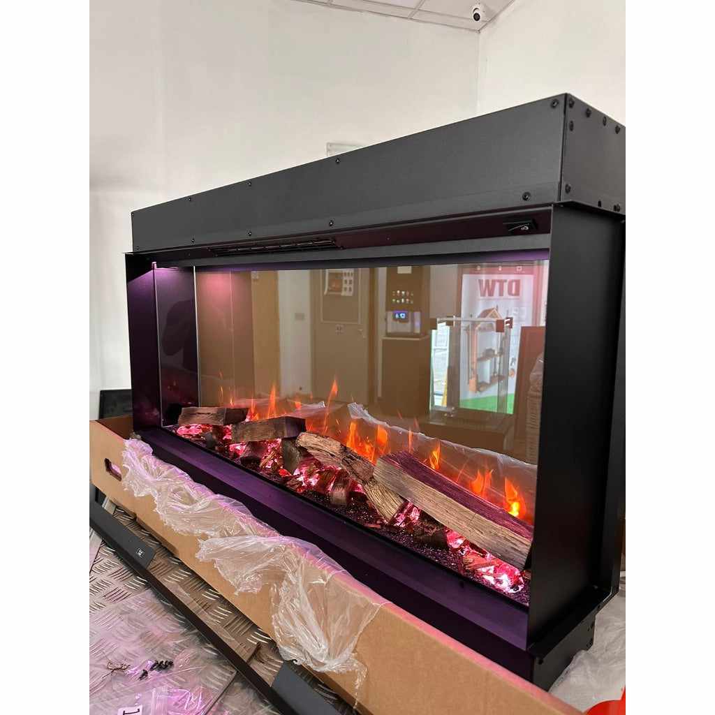 Woodford Thea 1/2/3 Sided Panoramic HD+ Media Wall Electric Fire Insert-Twilight Fires
