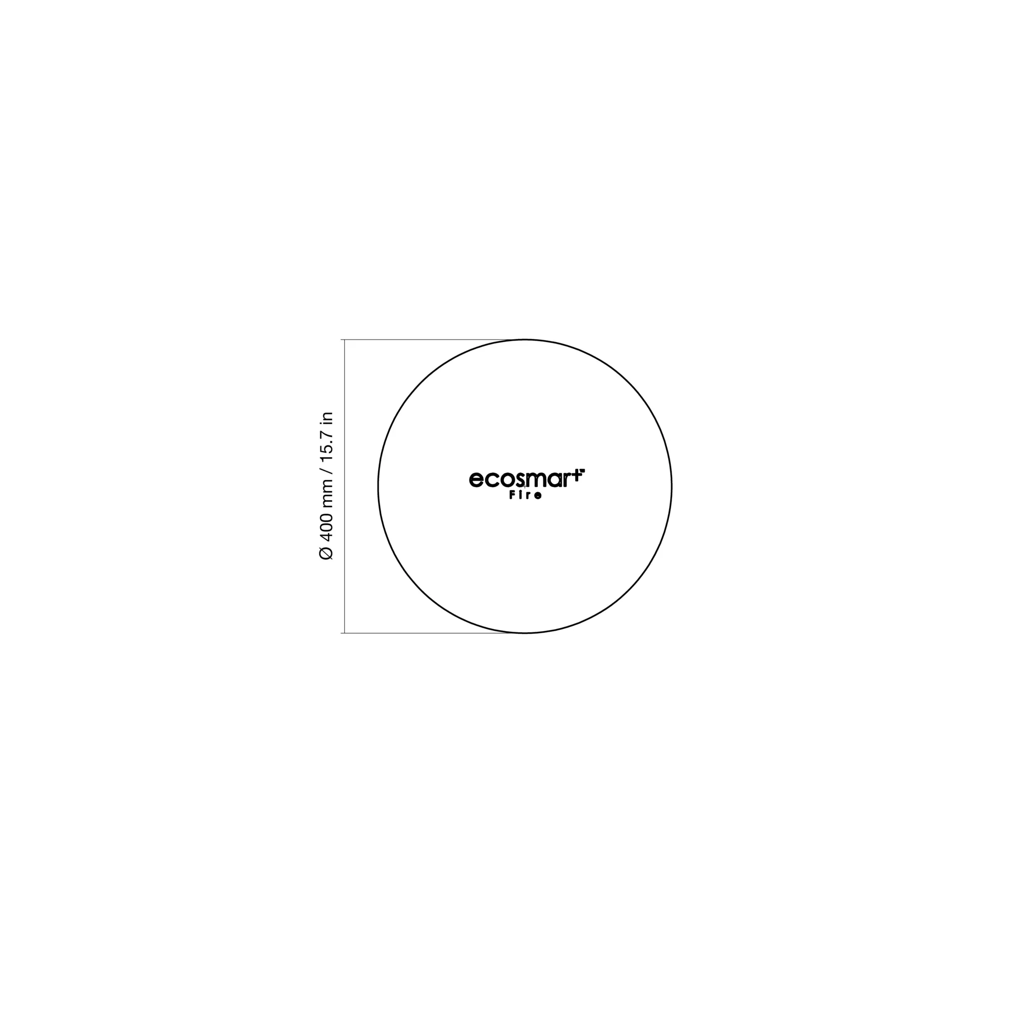 EcoSmart Fire AB8 Silicone Burner Cover dimensions