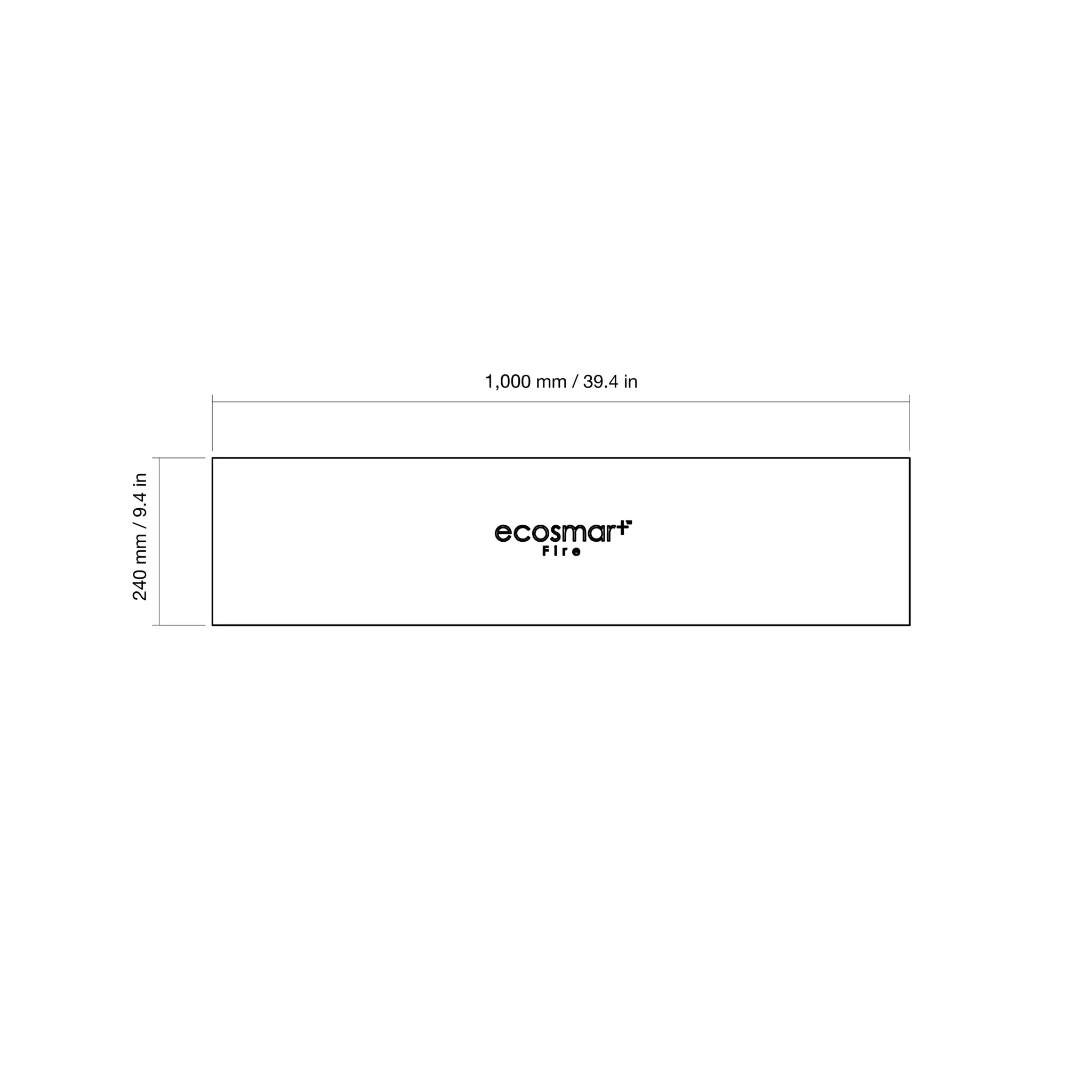 EcoSmart Fire XL900 Silicone Burner Cover dimensions