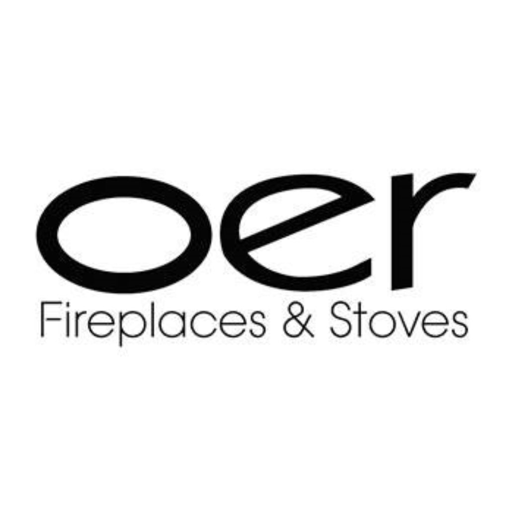 Black OER Fireplaces & Stoves logo on a white background.