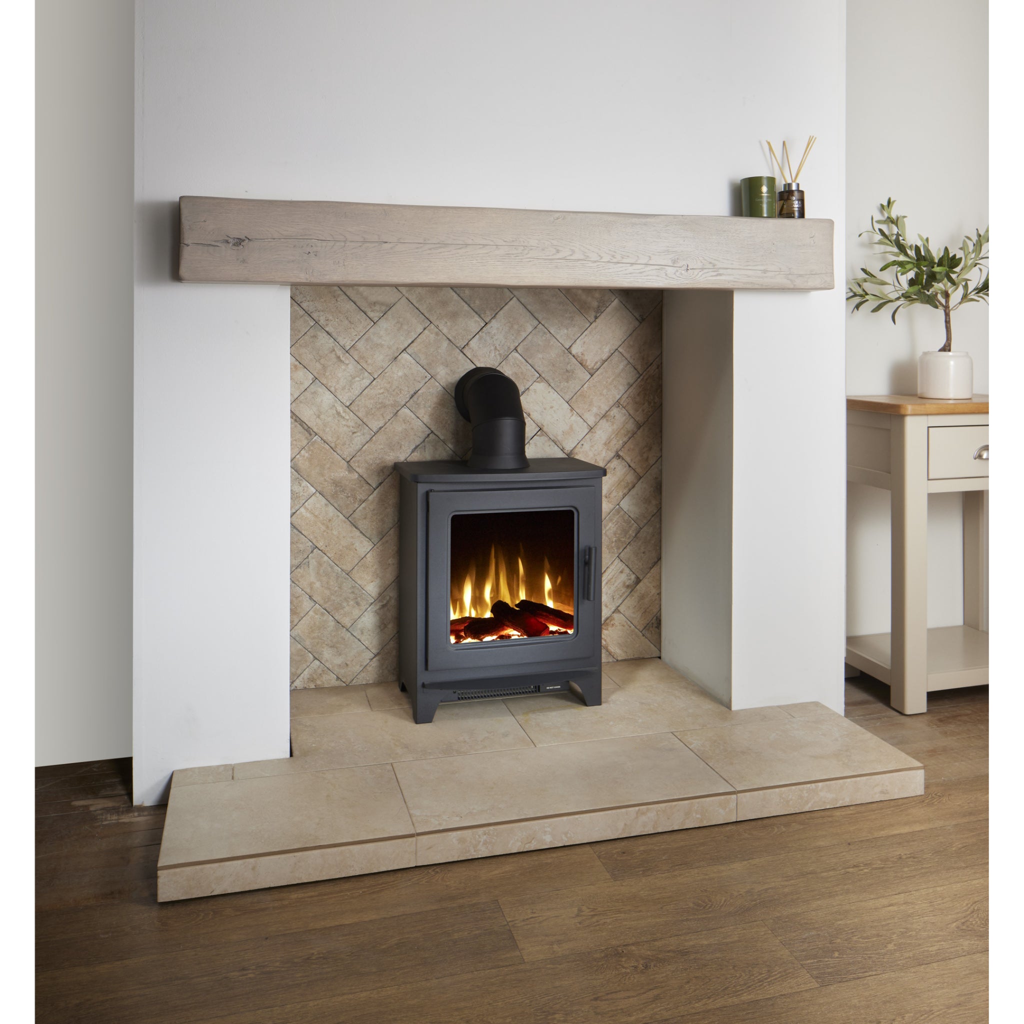 Milan Electric Stove – Realistic Log Effect & LED Flames | OER Electric Fire-Twilight Fires