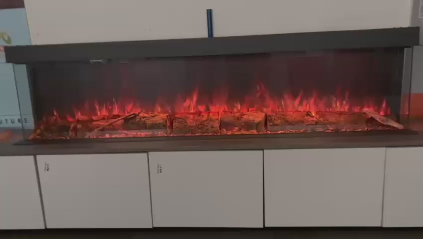 Woodford Hestia 50 Inch 3 Sided HD+Media Wall Electric Fire Insert