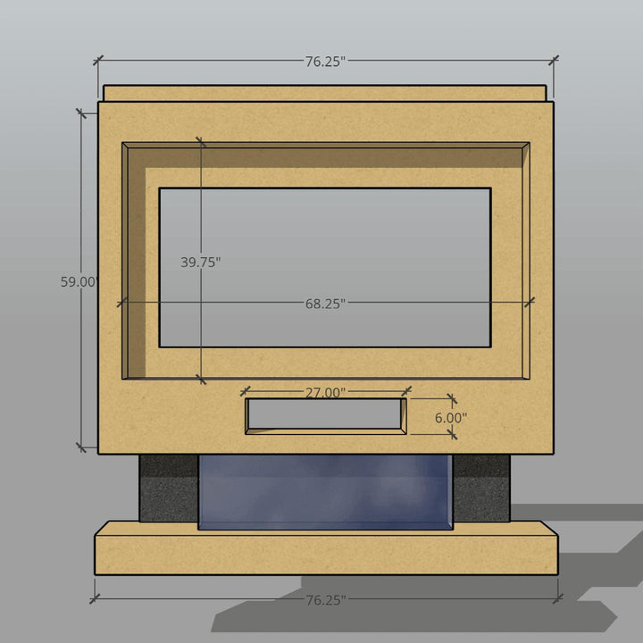 Deposit For Custom Media Wall Package - CAD Drawing