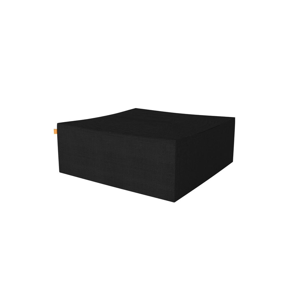 EcoSmart Fire Winter Bag in black, featuring a square, low-profile fabric cover with a small orange side tag.