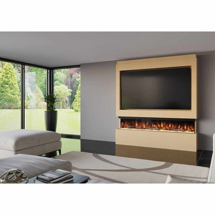 Sorrento 76" Pre-Built Media Wall Fireplace - Electric Fire Package